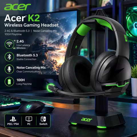 Headset Gamer Acer K2 Sem Fio