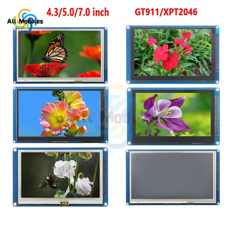 Módulo de Tela TFT LCD 4.3/5.0/7.0 Polegadas com Toque