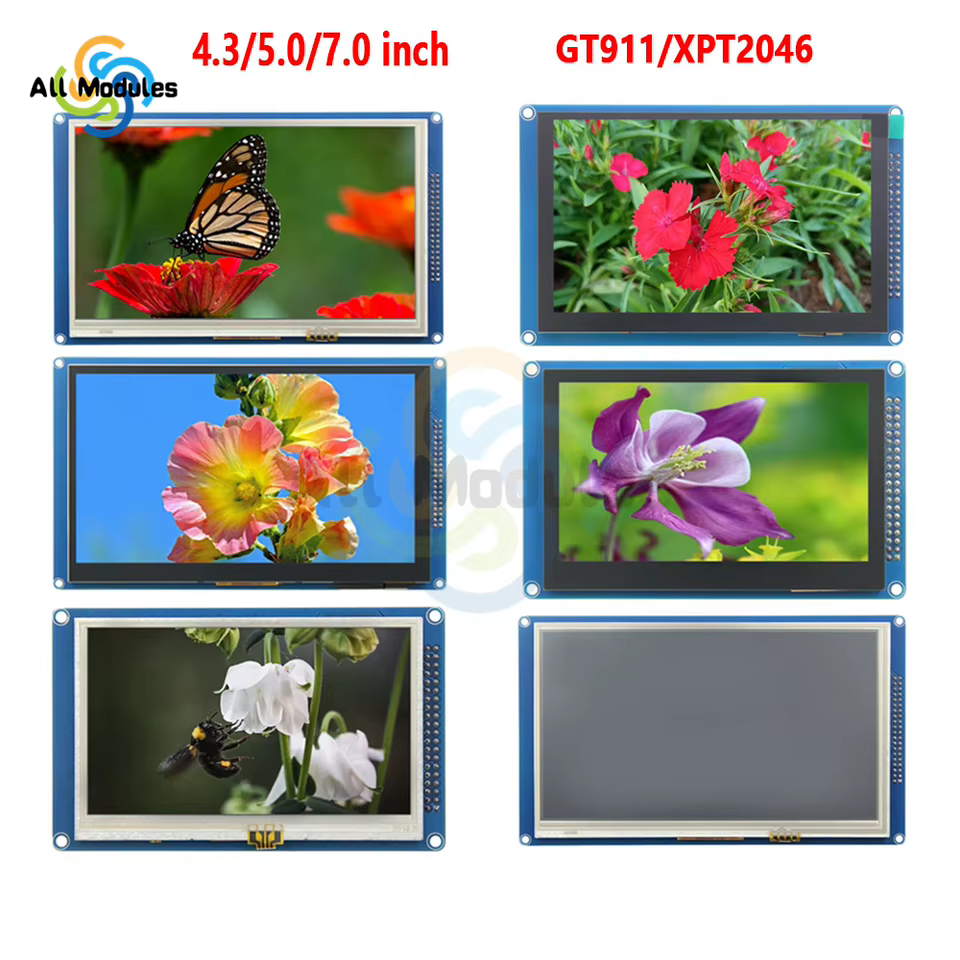 Módulo de Tela TFT LCD 4.3/5.0/7.0 Polegadas com Toque