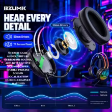 Headset Gamer BZUMK H1 RGB Thumbnail 5