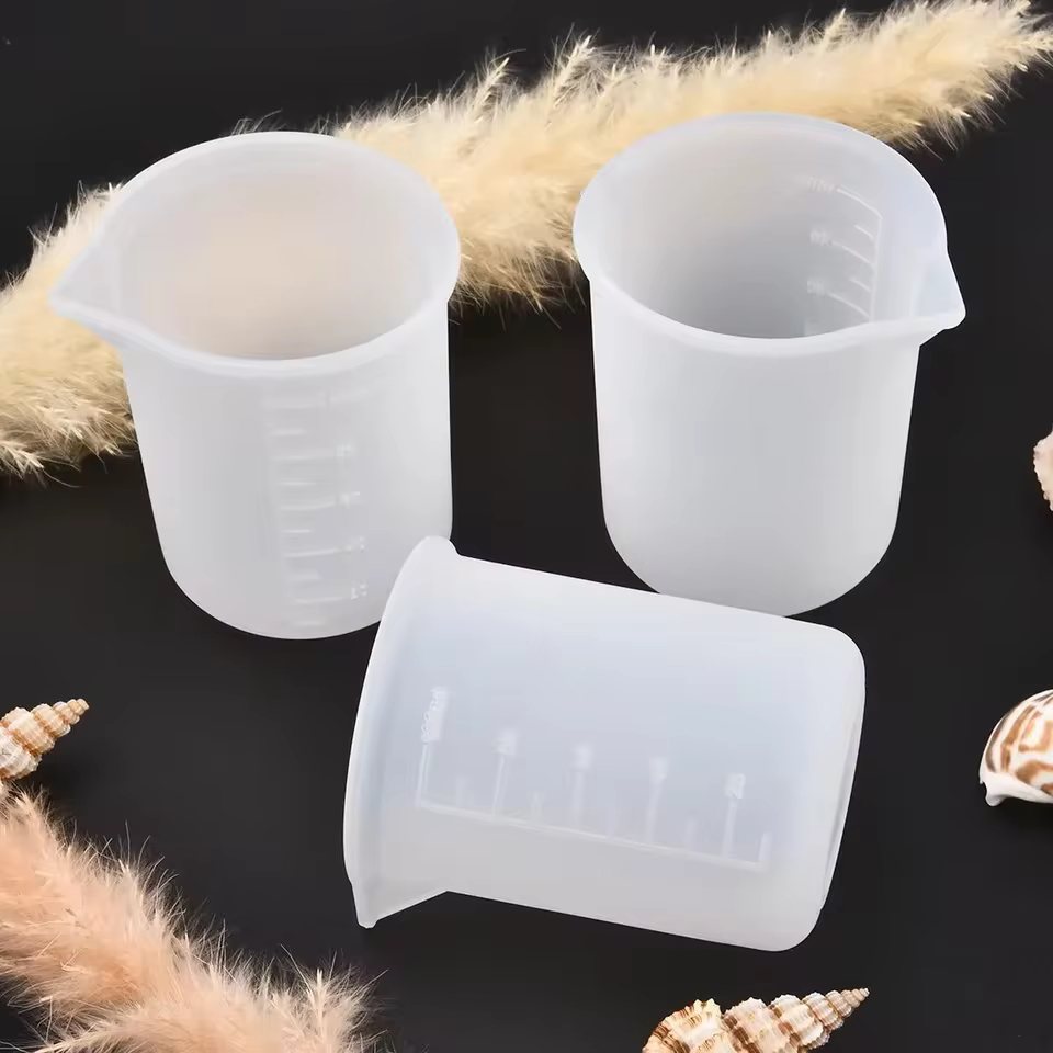 5 Copos Medidores Silicone 100ml