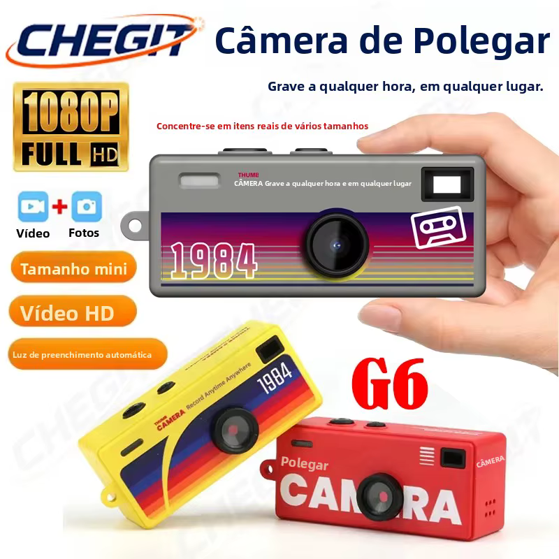 Mini Câmera G6 Retro 1080P