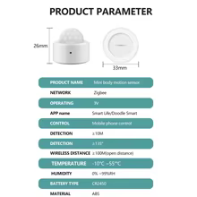 Sensor de Movimento Zigbee 3.0 Gaqqee Thumbnail 6