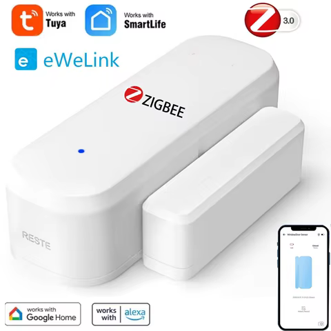 Sensor Zigbee 3.0 Inteligente para Portas