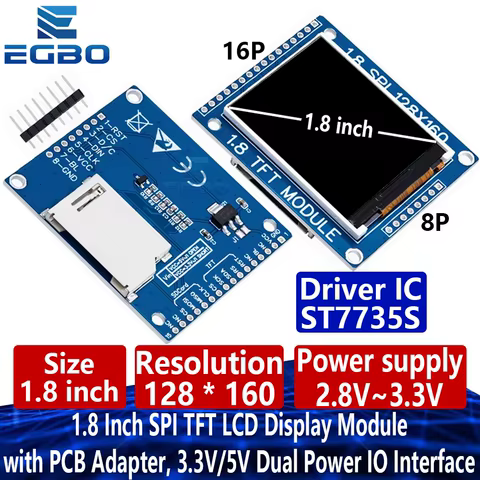 Módulo LCD TFT 1.8" 128x64 SPI