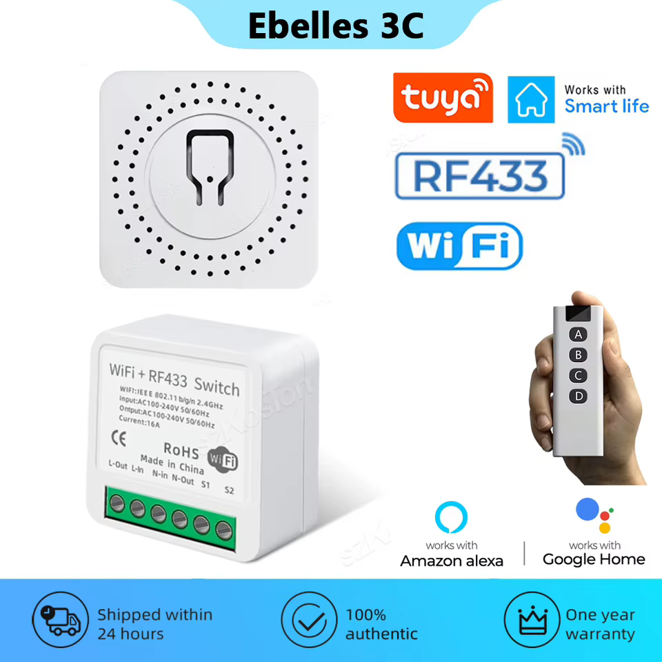 Interruptor WiFi Inteligente Tuya RF433