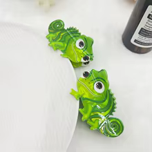 Presilha Dinossauro Verde Cartoon Thumbnail 4