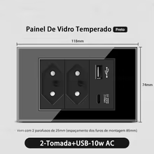Tomada Modular Melery 4x2 Dourada Thumbnail 2