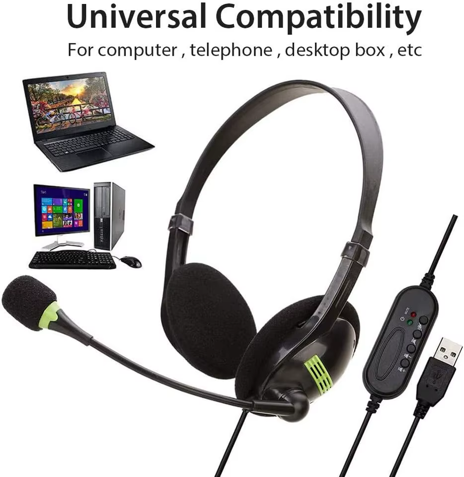Headset USB com Cancelamento de Ruído