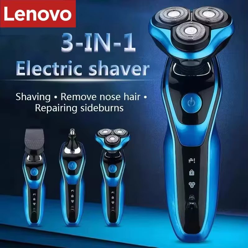 Aparador de Barba Elétrico Lenovo 3 em 1