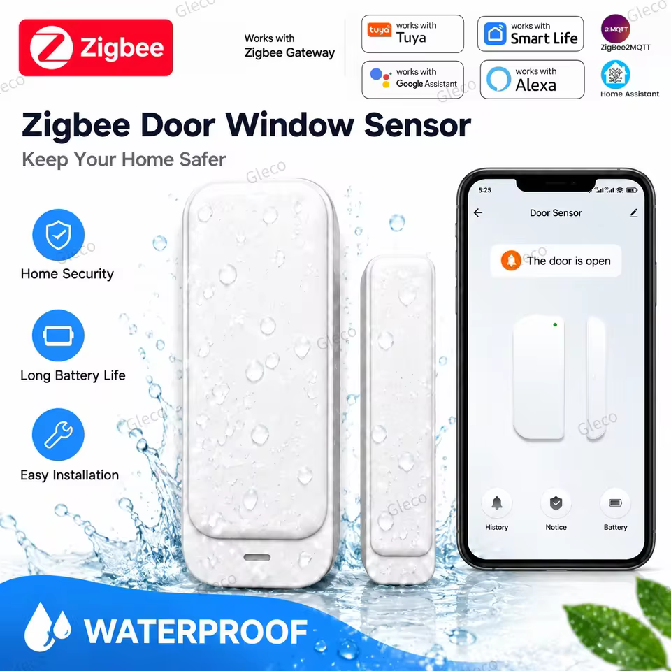 Sensor de Contato Magnético Zigbee Tuya