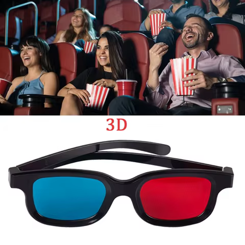 Óculos 3D Anáglifo Preto