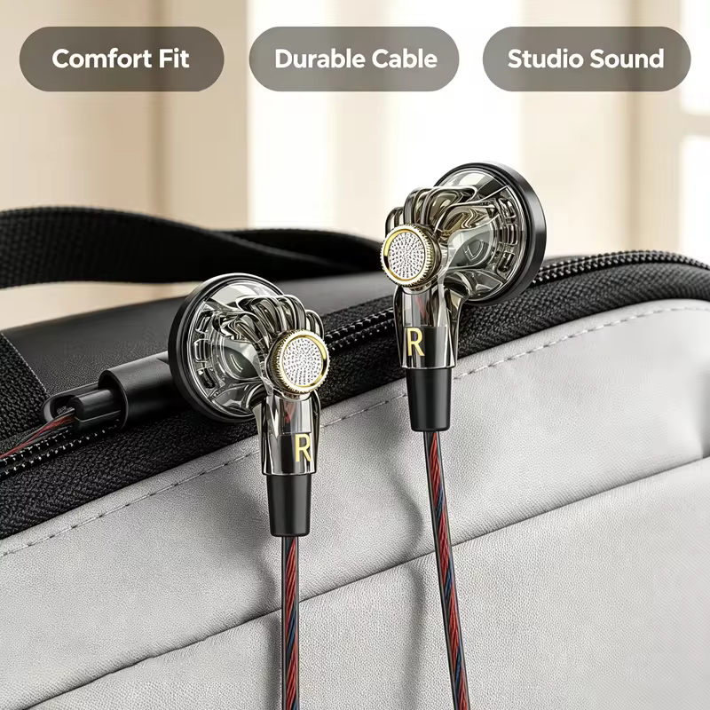 Fones QKZ MDR com Fio e Microfone