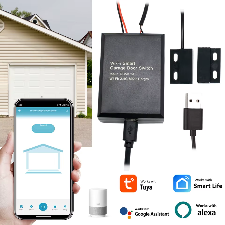 Controlador Inteligente de Porta de Garagem Wi-Fi