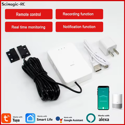 Controle Inteligente Tuya Wi-Fi para Garagem