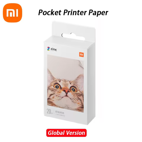 Papel Fotográfico Xiaomi Zink 2x3 20 Folhas