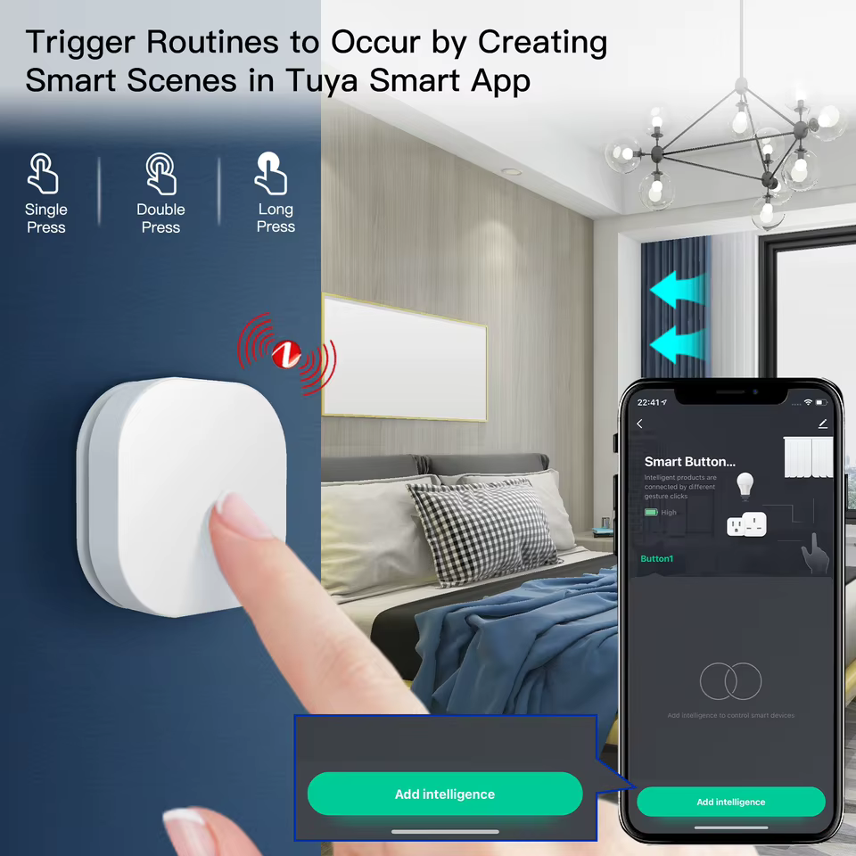 Botão Inteligente Zigbee Tuya