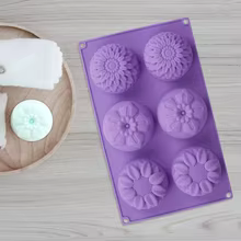 Molde de Silicone Rosa 6 Cavidades Thumbnail 3