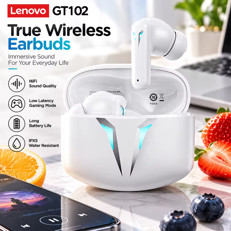 Fone Lenovo GT102 TWS Bluetooth 6.0