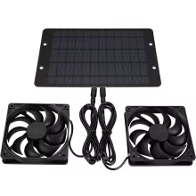 Ventilador Solar Duplo 12V 10W Thumbnail 1