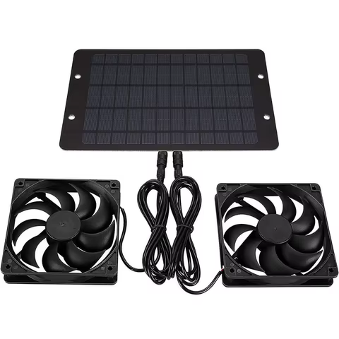Ventilador Solar Duplo 12V 10W