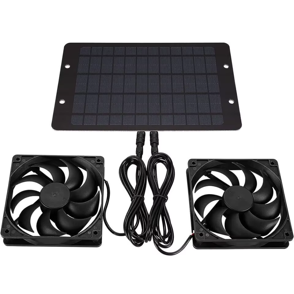 Ventilador Solar Duplo 12V 10W