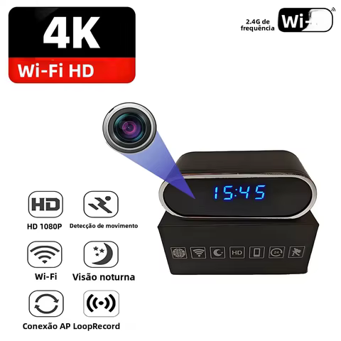 Mini Câmera Relógio WiFi 1080P