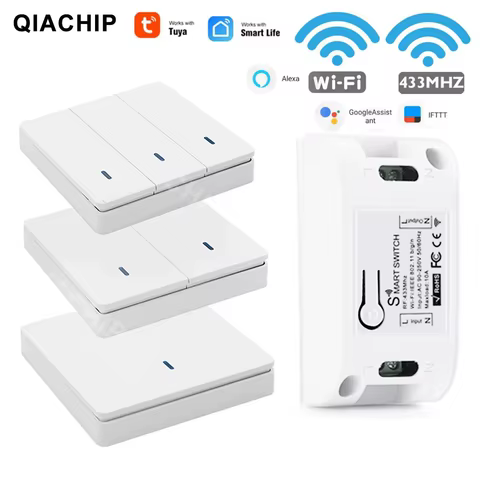Interruptor Inteligente WiFi Tuya RF 433MHz