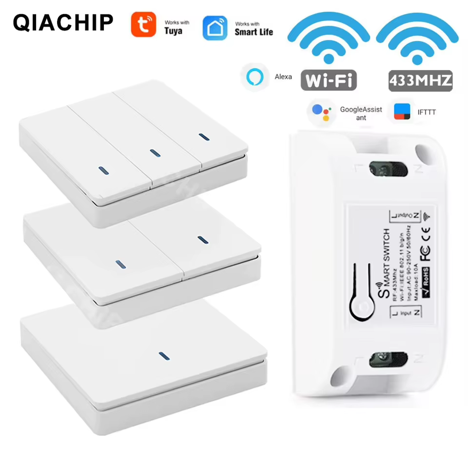 Interruptor Inteligente WiFi Tuya RF 433MHz