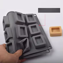 Molde Quadrado de Silicone Thumbnail 3