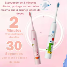Escova Elétrica Infantil com Som e 4 Cabeças Thumbnail 4