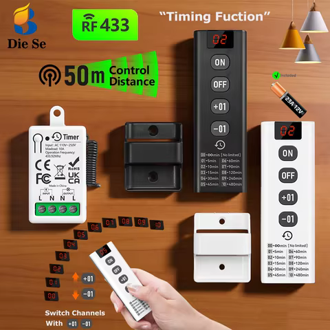 Controle Remoto 433MHz com Temporizador