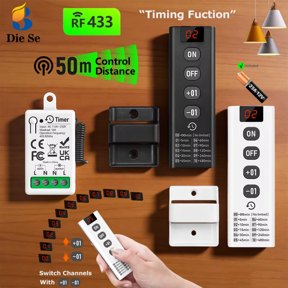 Controle Remoto 433MHz com Temporizador