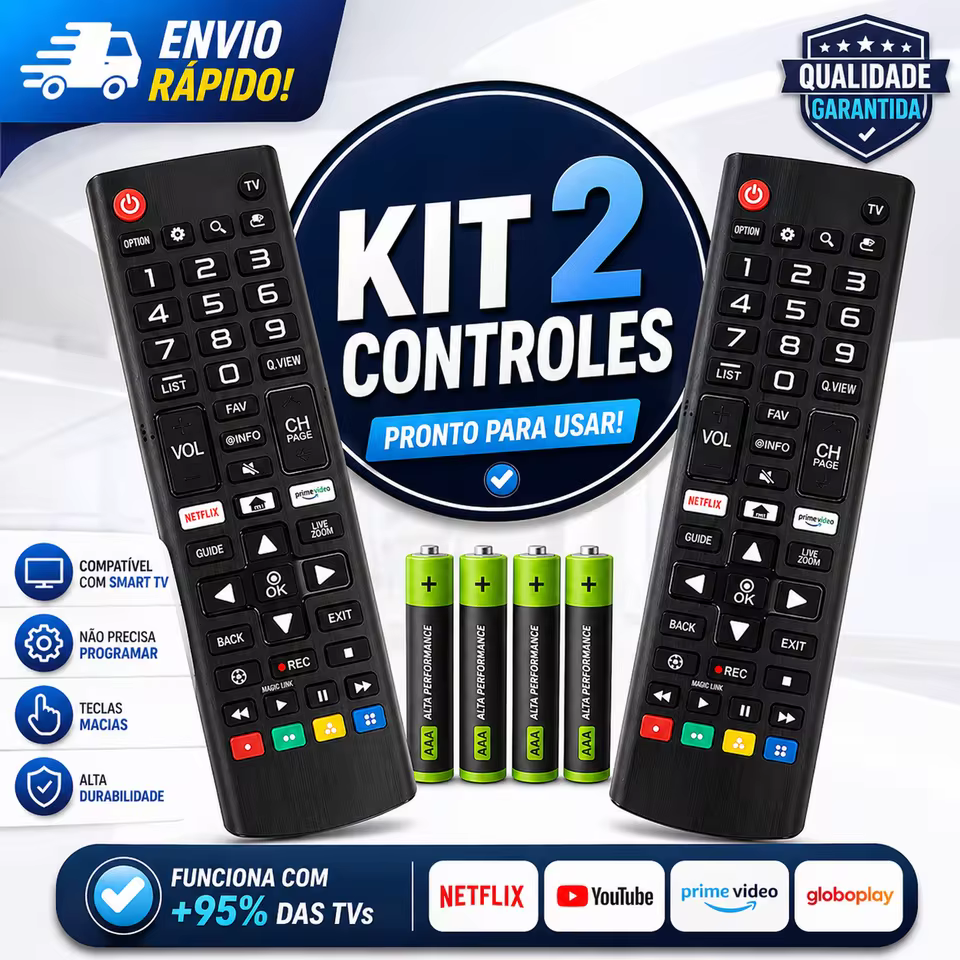 Controle Universal Smart TV 4K