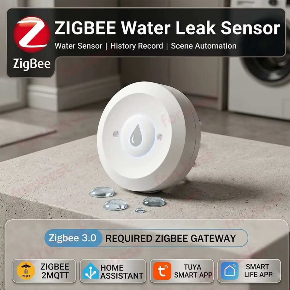 Sensor de Vazamento de Água Zigbee