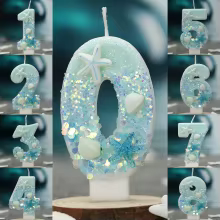 Velas de Aniversário Oceano Shell Whispers Thumbnail 1