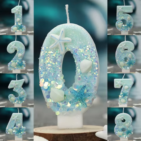 Velas de Aniversário Oceano Shell Whispers