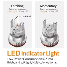 Interruptor Metálico LED 16mm Thumbnail 4