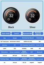 ESP32 C3 LCD Redondo 1.28" com Wi-Fi e Bluetooth Thumbnail 4
