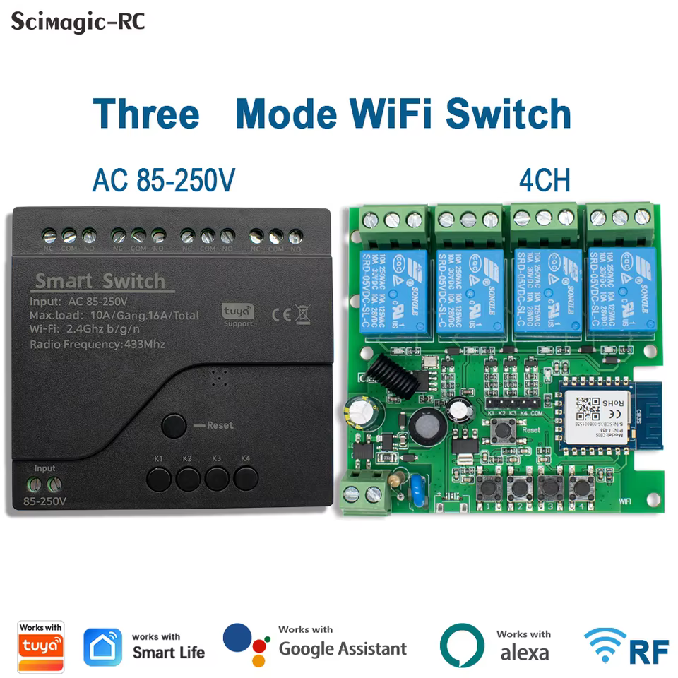 Interruptor Inteligente 4CH WiFi