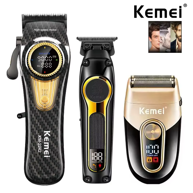 Aparador de Cabelo Kemei Profissional