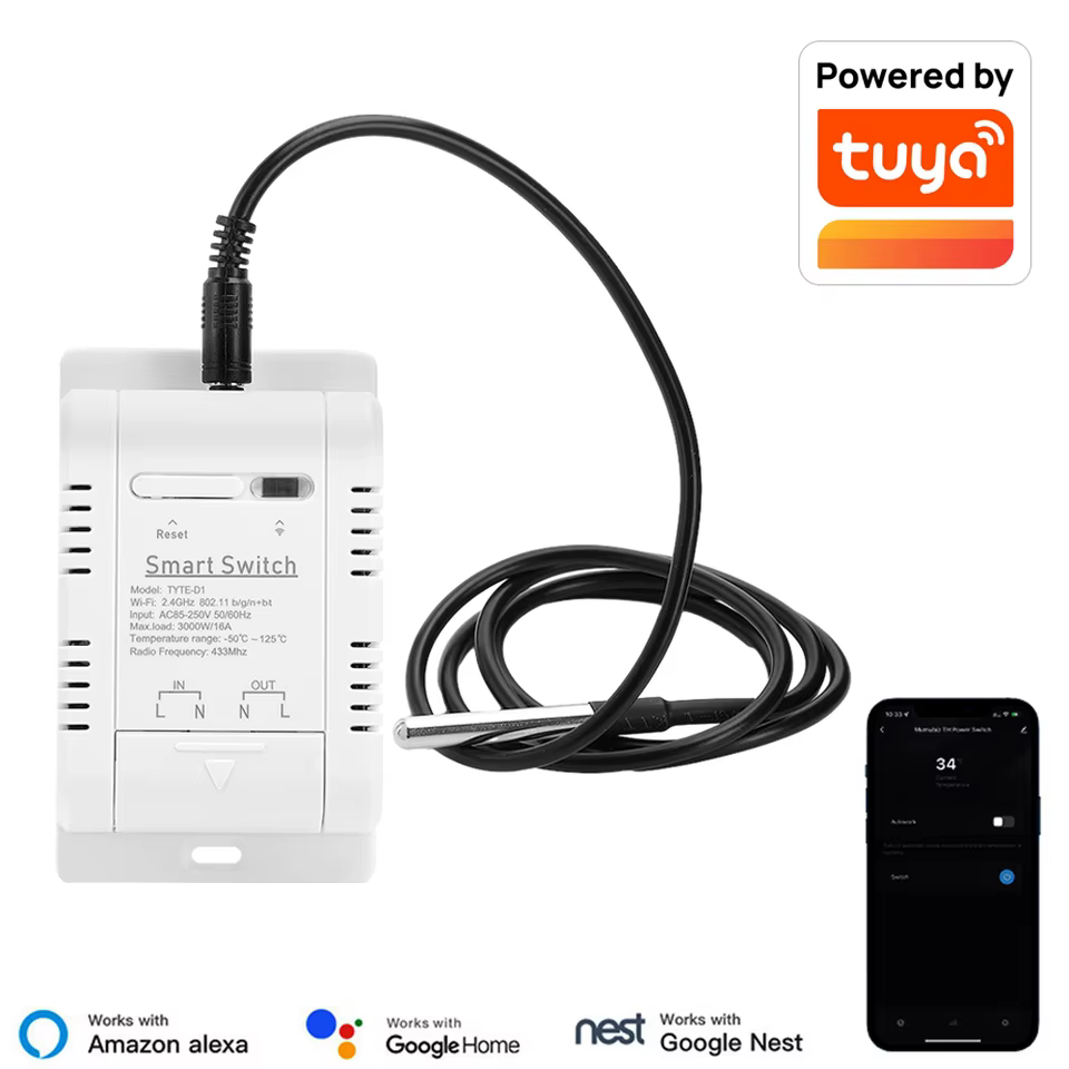 Interruptor Inteligente WiFi com Sensor de Temperatura
