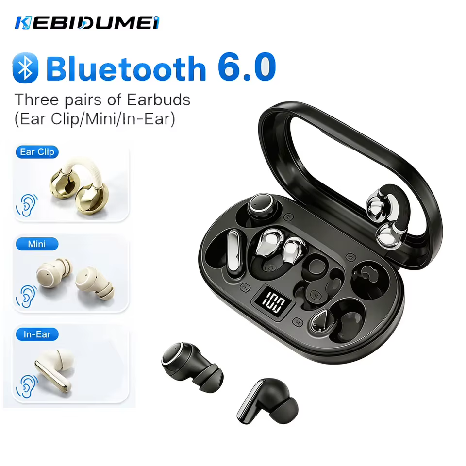 KEBIDUMEI Fones Bluetooth 6.0