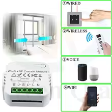 Interruptor de Cortina Inteligente Wi-Fi RF Thumbnail 2