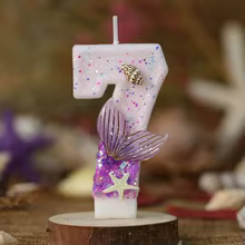Vela Sereia Glitter Roxo Thumbnail 5