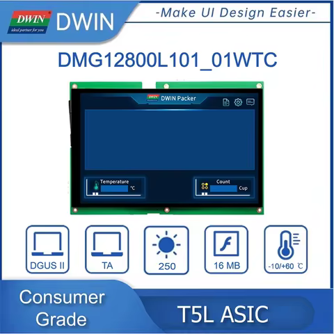 Dwin LCD HMI 10.1 Polegadas