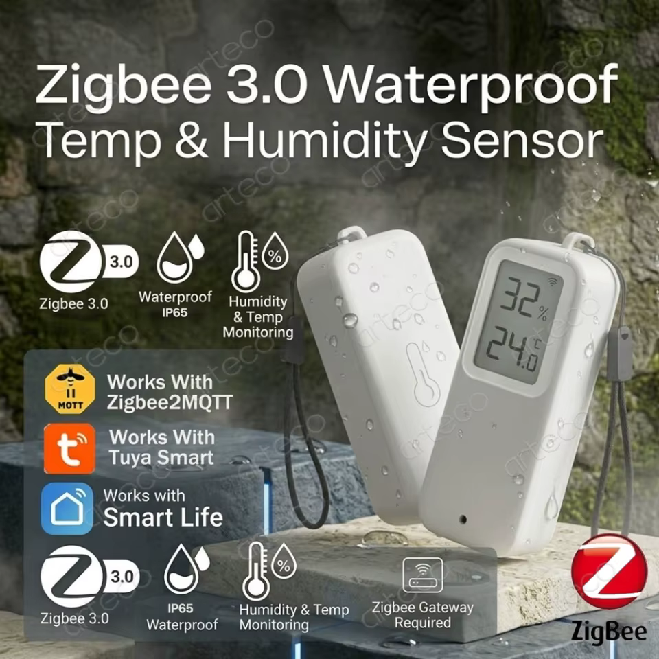 Sensor Zigbee 3.0 Temperatura e Umidade