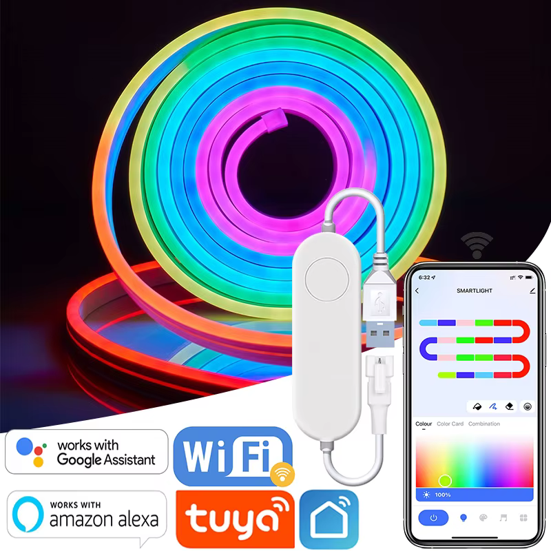 Fita LED RGB Neon TUYA 5m
