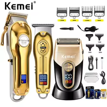 Kit Máquina de Corte Cabelo Kemei Thumbnail 1