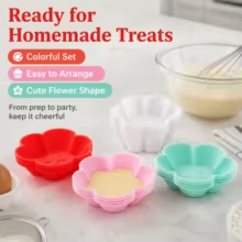 Formas de Silicone Flor para Muffins - 12 Peças Thumbnail 5